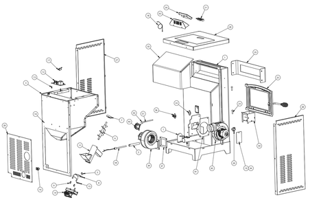 Repair Parts Diagram and Parts List for VG5770  US Stove Company Heating Stove